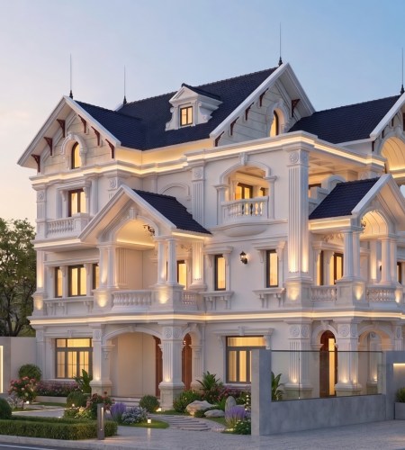 mẫu thiết kế biệt thự tân cổ điển