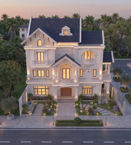 mẫu thiết kế biệt thự tân cổ điển