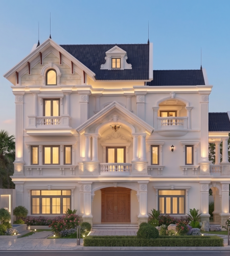 mẫu thiết kế biệt thự tân cổ điển