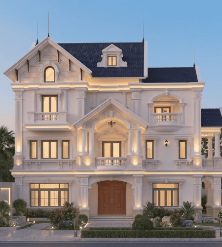 mẫu thiết kế biệt thự tân cổ điển